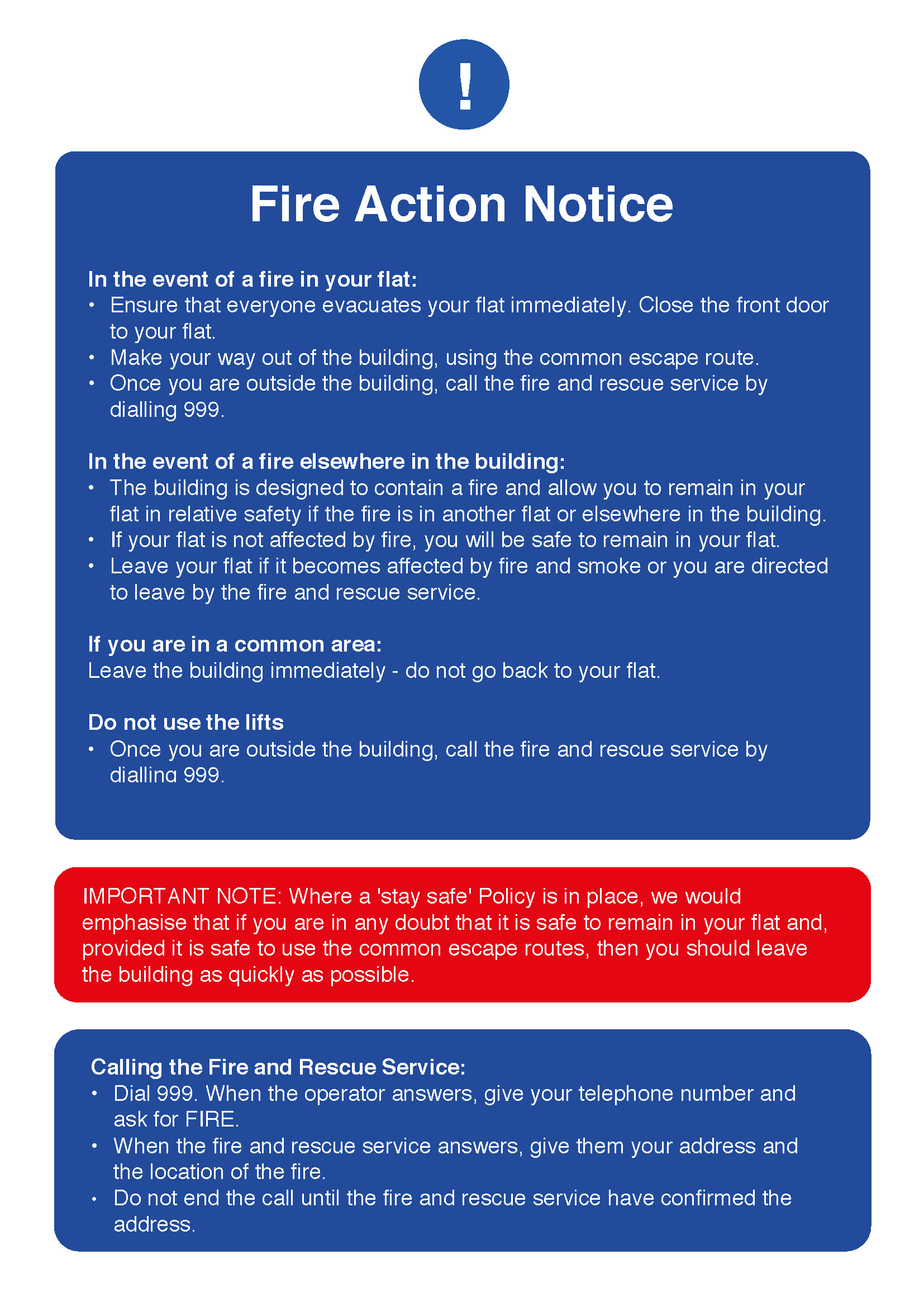 Fire Action - Stay Put